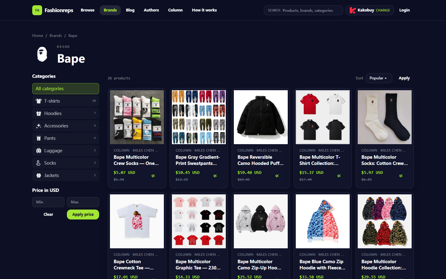 Bape Coupon Checks on fashionreps: Coverage & Checkout