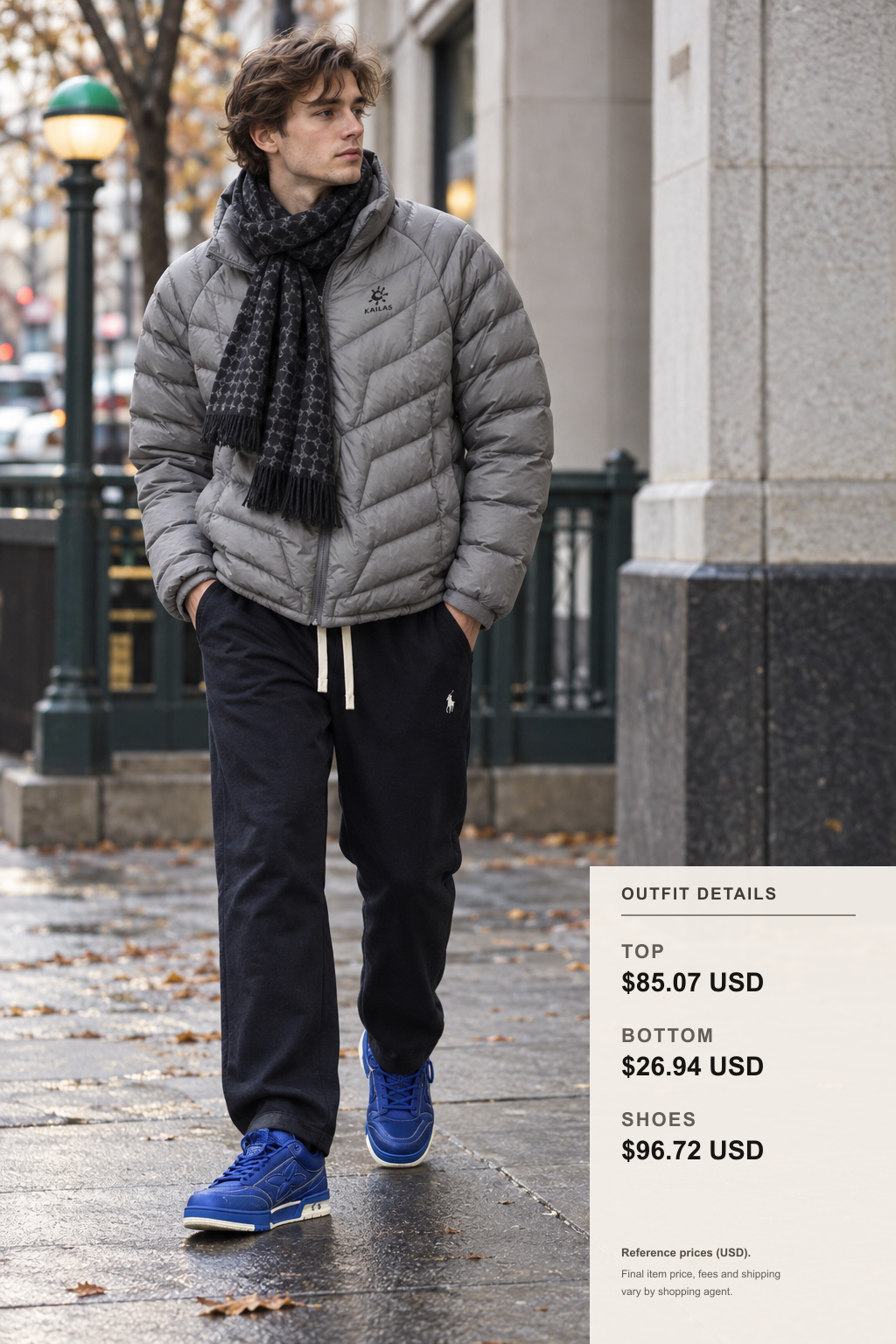goyard Winter Scarf: 3 Layered Looks outfit 2 full-body street style for fashionreps