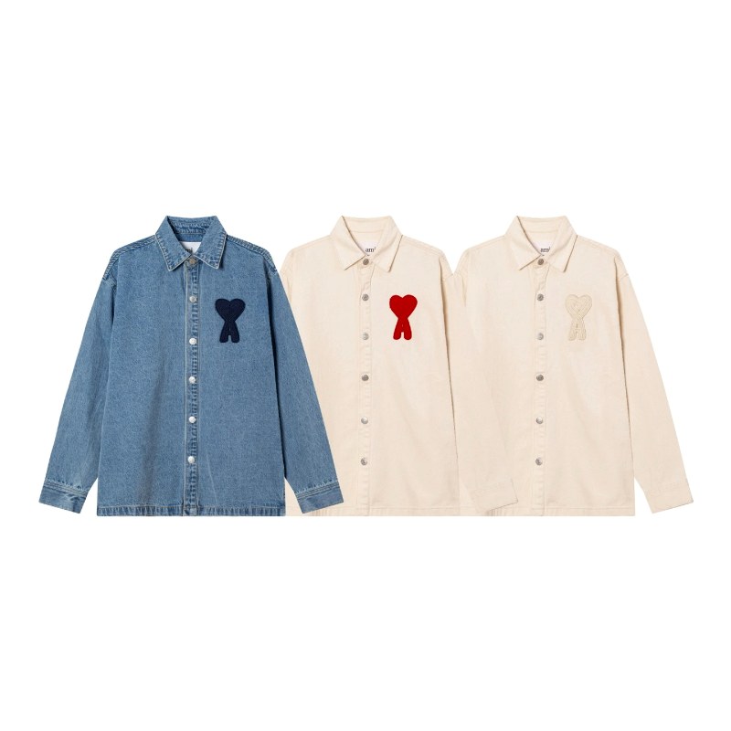 Ami Paris Heart-Embroidered Denim Shirt Review: Flat-Table Fit, Heart Placement and Agent Math