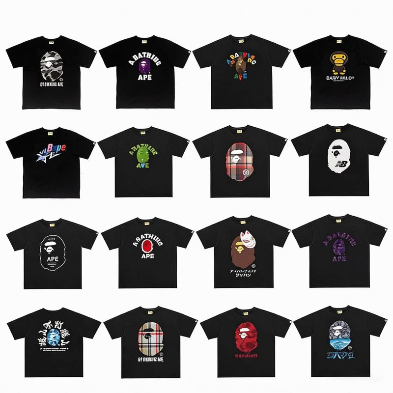 Bape Classic Monkey Print T-Shirt Collection Review: Midweight Cotton, Dozens of Colorways